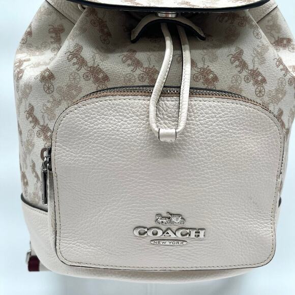 Coach Cream and Brown Backpack - Picture 5 of 14